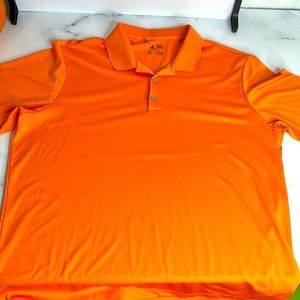 Mens Tennessee Volunteer Orange Adidas Polo Golf Shirt! NWOT! Silky/stretchy!
